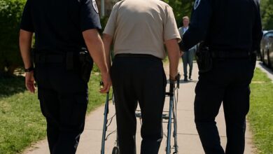 Un septuagénaire soupçonné d'avoir mortellement frappé un résident avec son déambulateur.