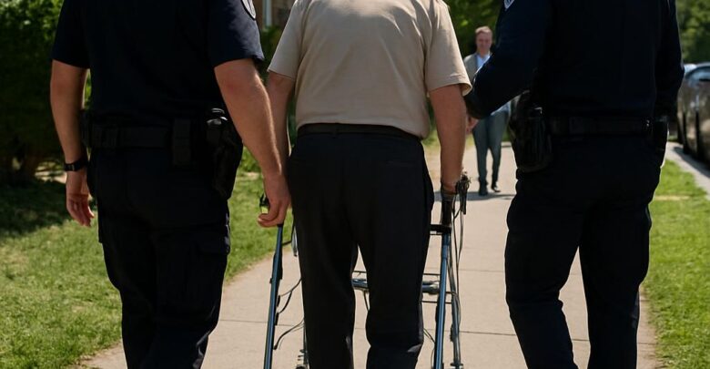 Un septuagénaire soupçonné d'avoir mortellement frappé un résident avec son déambulateur.