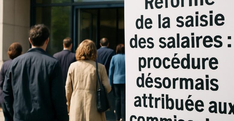 Réforme de la saisie des salaires : procédure désormais attribuée aux commissaires de justice.