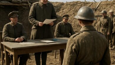 La justice militaire pendant la Première Guerre mondiale.