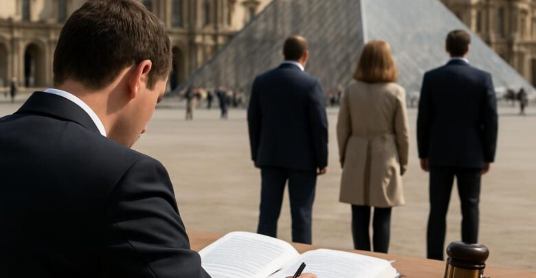 Analyse juridique du vol de biens nationaux au Louvre.