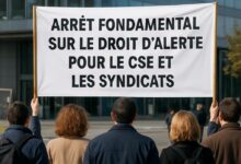 Arrêt fondamental sur le droit d'alerte pour le CSE et les syndicats.