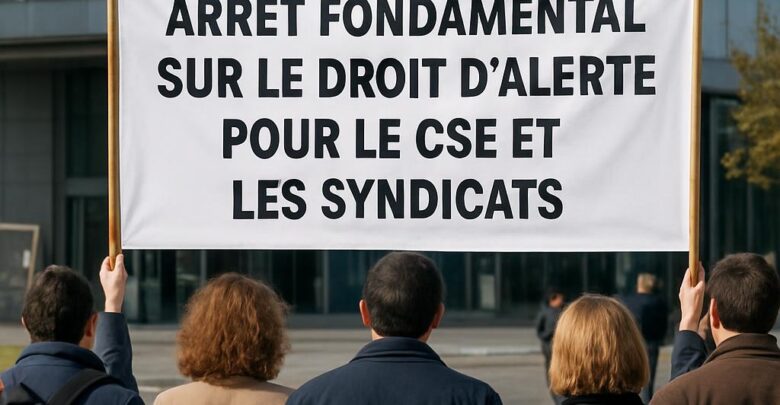 Arrêt fondamental sur le droit d'alerte pour le CSE et les syndicats.
