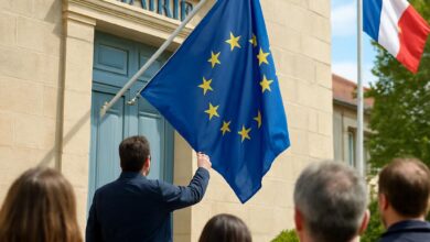 La légitimité de l'enlèvement du drapeau européen des mairies.