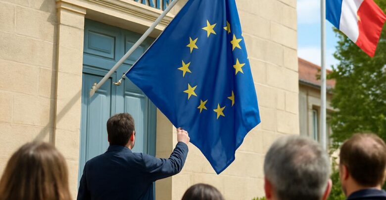 La légitimité de l'enlèvement du drapeau européen des mairies.