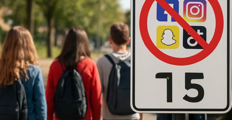 Interdiction possible des réseaux sociaux pour les jeunes de moins de 15 ans.