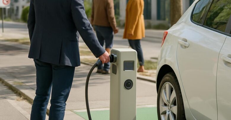Connexion d'une borne de recharge pour voiture électrique aux espaces partagés : enjeux et restrictions du droit à l'accès.