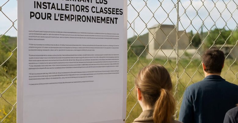 Notification formelle concernant les installations classées pour l'environnement.