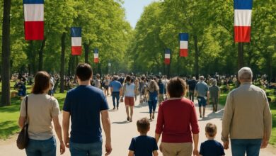 Régime des jours fériés en mai : 1er et 8 mai, Ascension, Pentecôte.