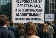 Responsabilité des États face à la désinformation algorithmique en droit international.