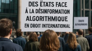 Responsabilité des États face à la désinformation algorithmique en droit international.