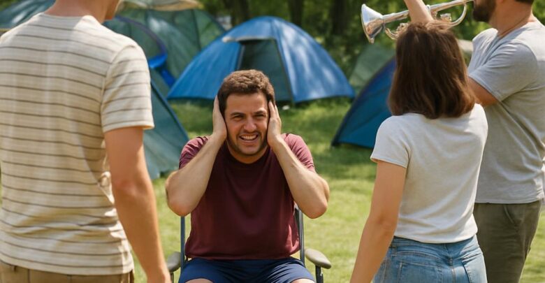 Alerte : Le bruit excessif au camping dérange !