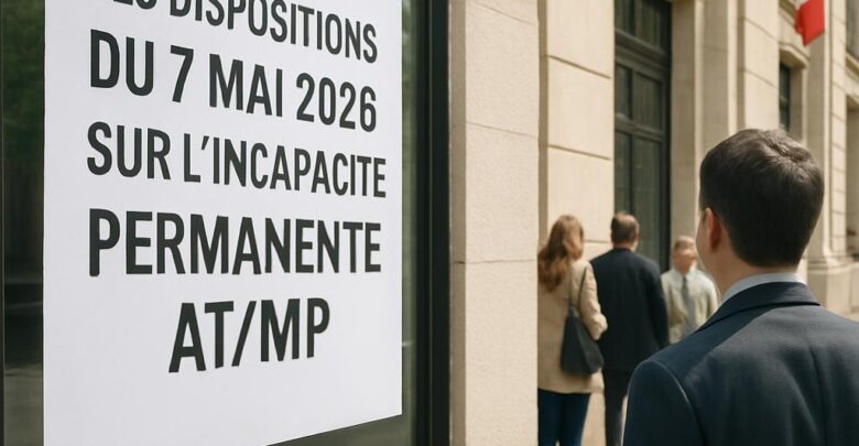Les dispositions du 7 mai 2026 sur l'incapacité permanente AT/MP.