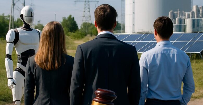 Convergence stratégique entre le droit, l'IA et les infrastructures énergétiques.