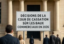 Décisions de la Cour de cassation sur les baux commerciaux en 2026.
