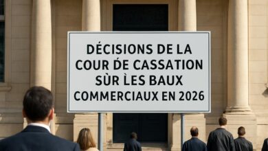 Décisions de la Cour de cassation sur les baux commerciaux en 2026.