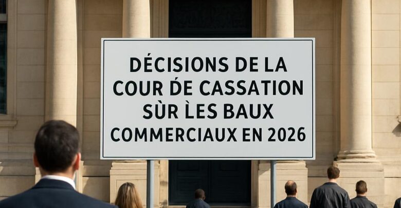 Décisions de la Cour de cassation sur les baux commerciaux en 2026.