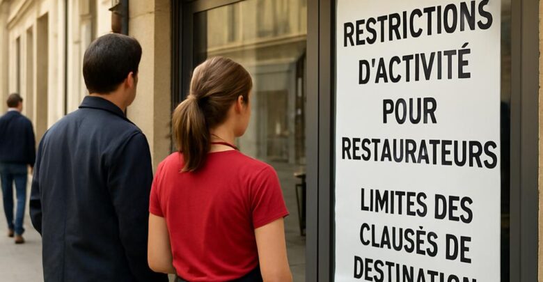 Restrictions d'activité pour restaurateurs : limites des clauses de destination.