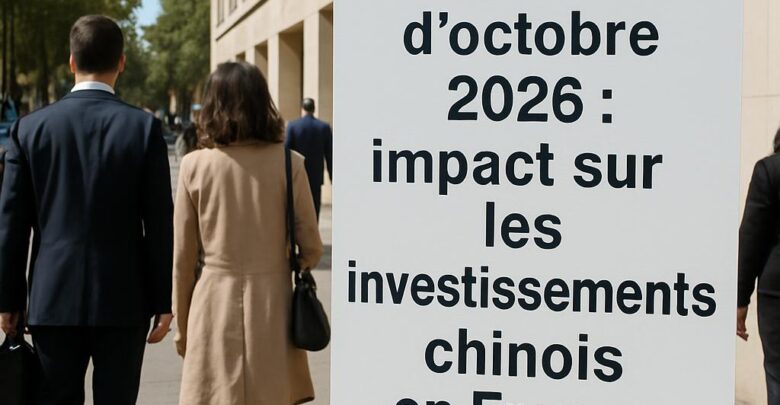 Réforme d'octobre 2026 : impact sur les investissements chinois en France.